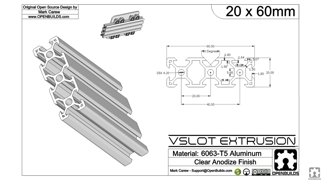 V-Slot 20 x 60mm - Black - 20 Series - Image 5
