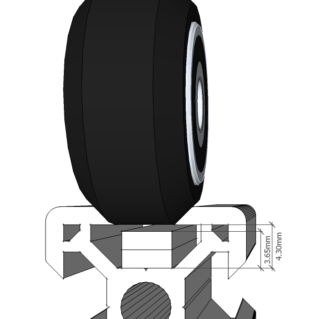V-slot with GT3 and solid wheel