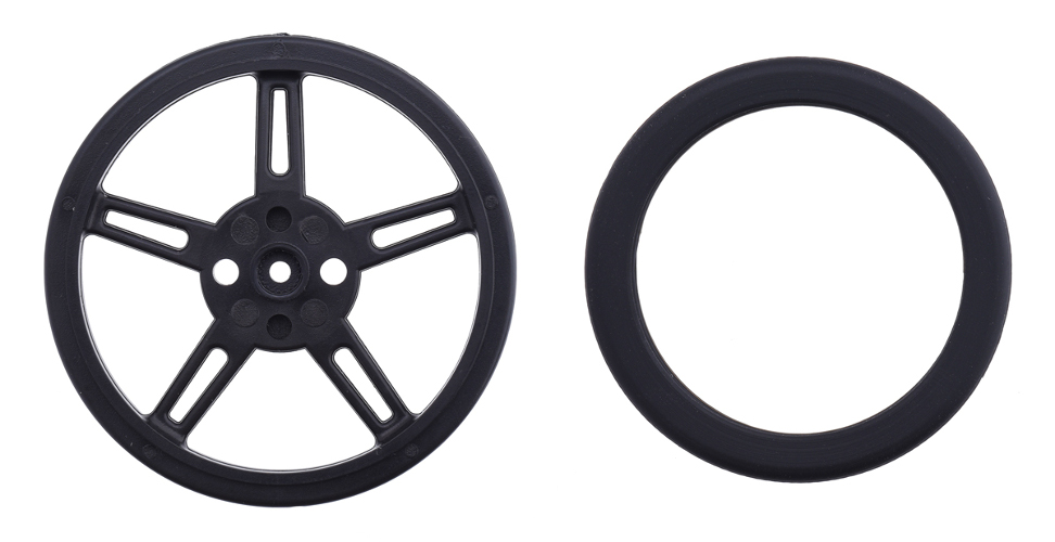 60mm Wheel for DC motor gear box - Image 5