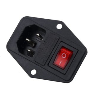 IEC Power Socket with Fuse Holder AC 250V 10A