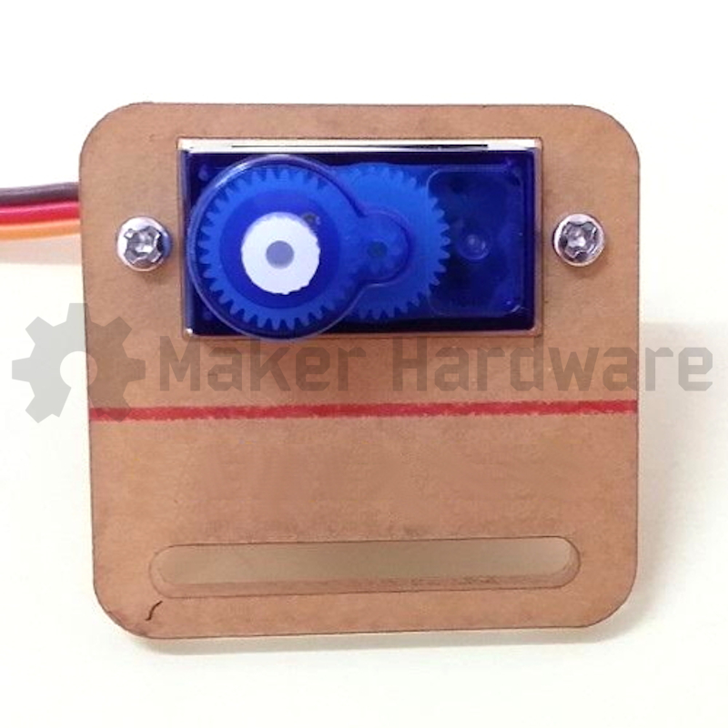 Clear Plastic Mounting Bracket for SG90 or MG90S Micro Servo - Image 4