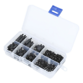 M3 Nylon Black Hex M-F Spacers - 180 Piece Set