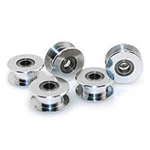 GT2 Dual Bearing Aluminum Smooth Idler Pulley - 5mm Bore - Image 2