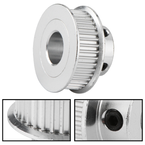 GT2 (2mm) Aluminium Timing Pulley 30 - 6.35mm (1/4") Bore - Image 4