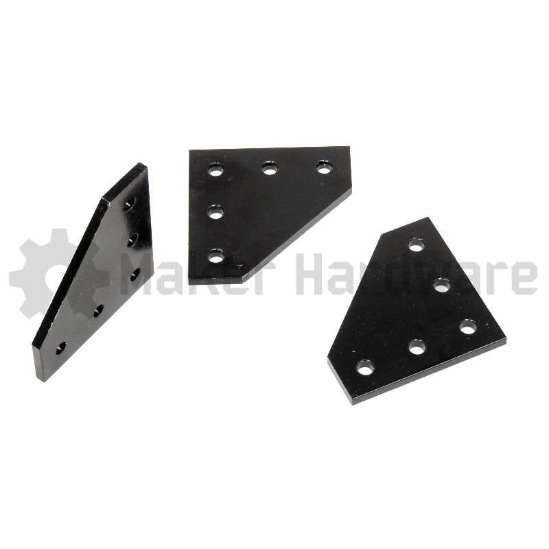 5 Hole 90 Degree Joining Plate - Black - Image 3
