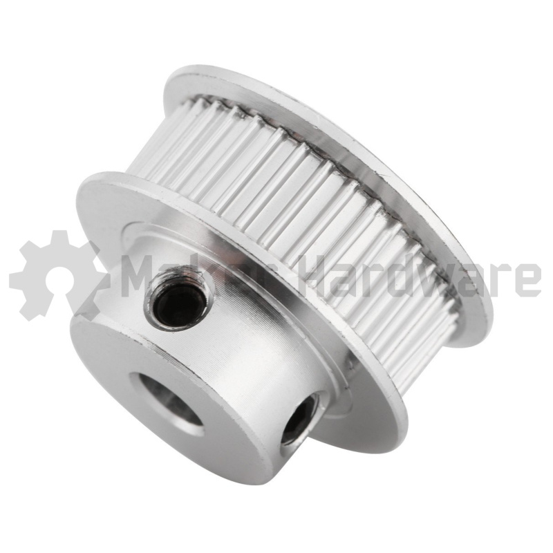 GT2 (2mm) Aluminum Timing Pulley 36 - 6.35mm (1/4") Bore - Image 3
