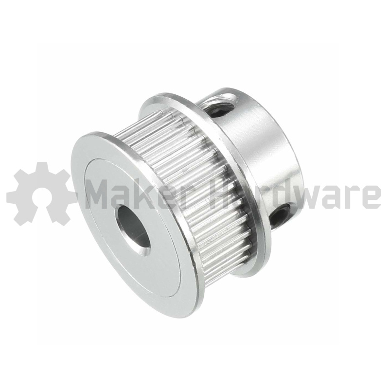 GT2 (2mm) Aluminum Timing Pulley 40 - 6.35mm (1/4") Bore - Image 3