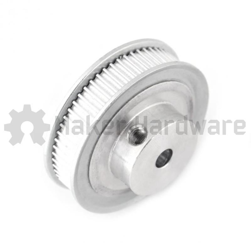 GT2 (2mm) Aluminum Timing Pulley 60 - 6.35mm (1/4") Bore - Image 3