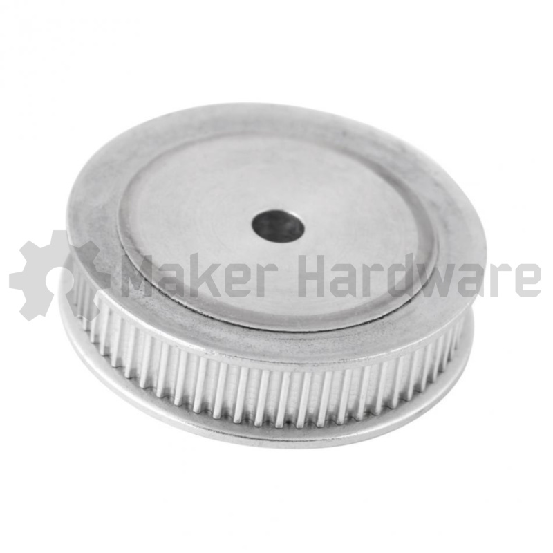 GT2 (2mm) Aluminum Timing Pulley 60 - 6.35mm (1/4") Bore - Image 4