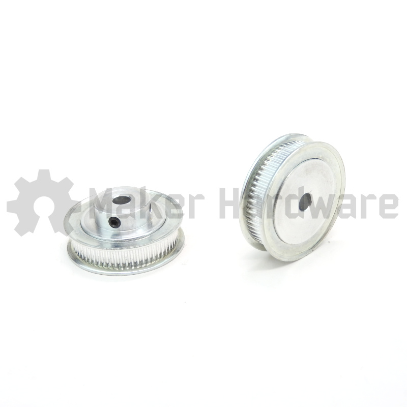 GT2 (2mm) Aluminum Timing Pulley 60 - 6.35mm (1/4") Bore - Image 8
