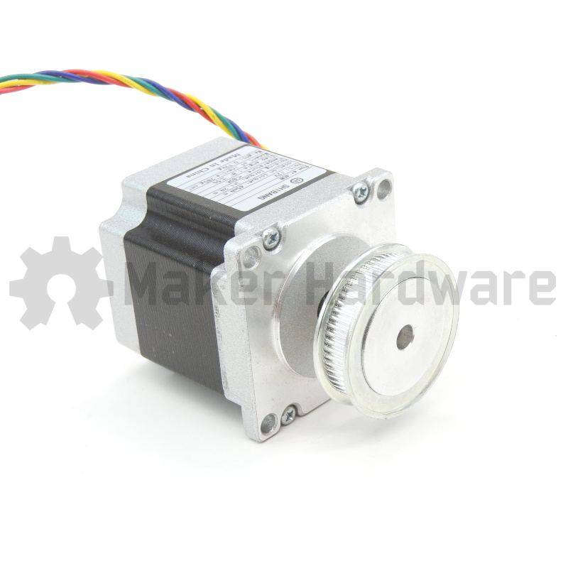 GT2 (2mm) Aluminum Timing Pulley 60 - 6.35mm (1/4") Bore - Image 2