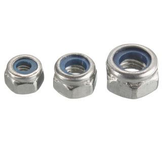 Nylon Insert Hex Lock Nut - Stainless Steel