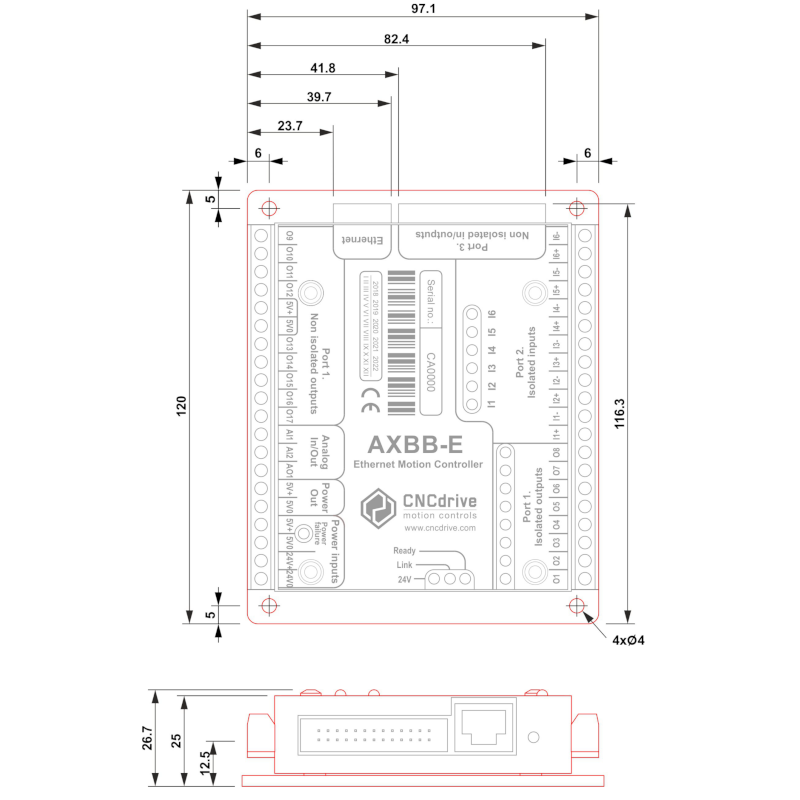 AXBB-E Ethernet Motion Controller And Breakout Board Combined - Image 3