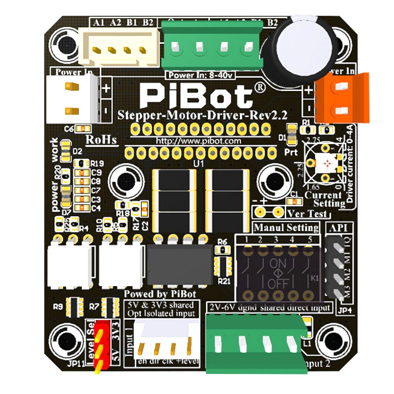 PiBot Stepper Motor Driver Rev2.3 - 4.5A - 40V - Image 2