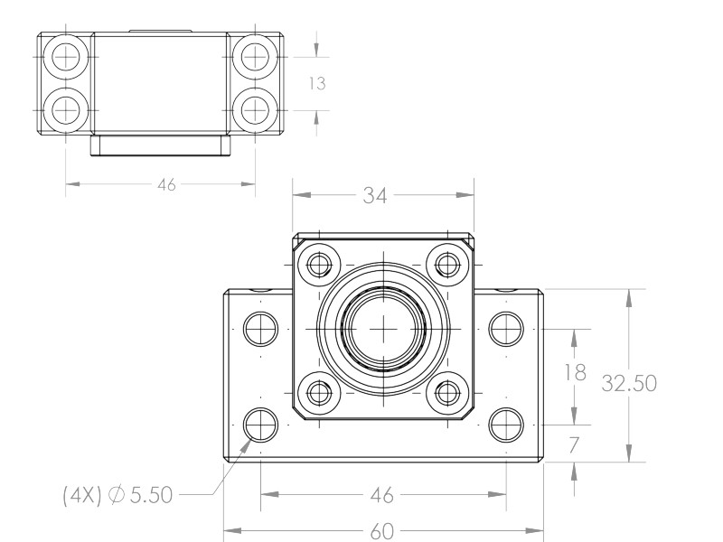 BK12 Fixed Ball Screw Support