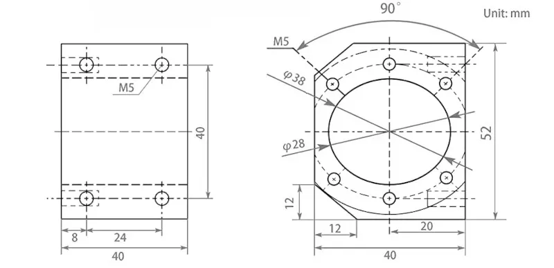 DSG16 Ball Nut Housing