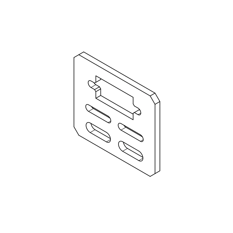 EDG Connector Mounting Plate - 3 Pin, 3.81mm - Aluminium - Image 2