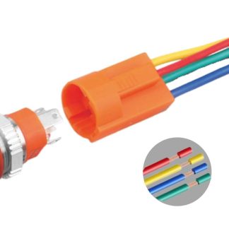 Connector and Cable for 22mm Key/Knob Switch 1NO1NC - 4 wires