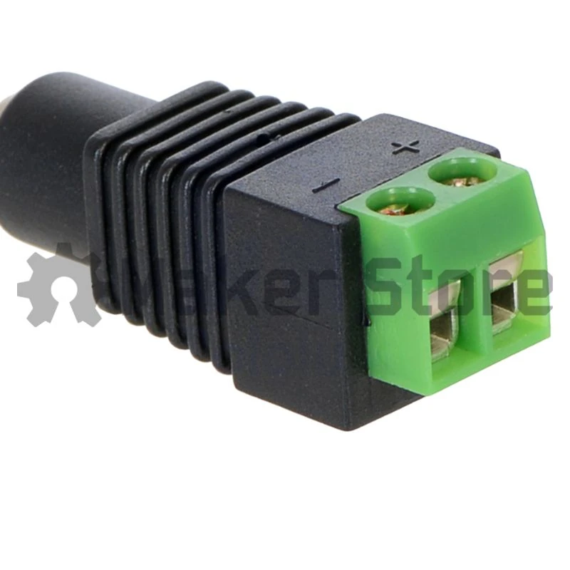 Female DC Plug with Screw Terminals 2.1mm - Image 3