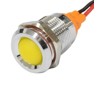 LED Indicator, 12mm, 9-24V - Yellow