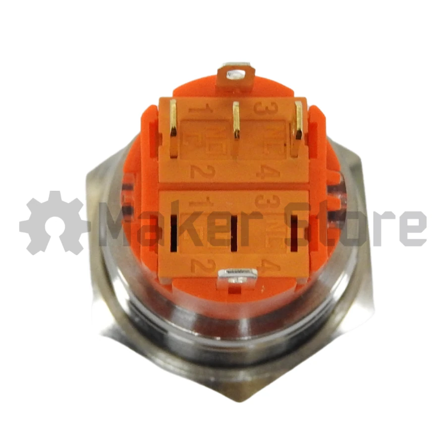 Knob Switch - 22mm - Blue LED 9-24V - 5A - 1NC1NO - 2 Position - Image 3