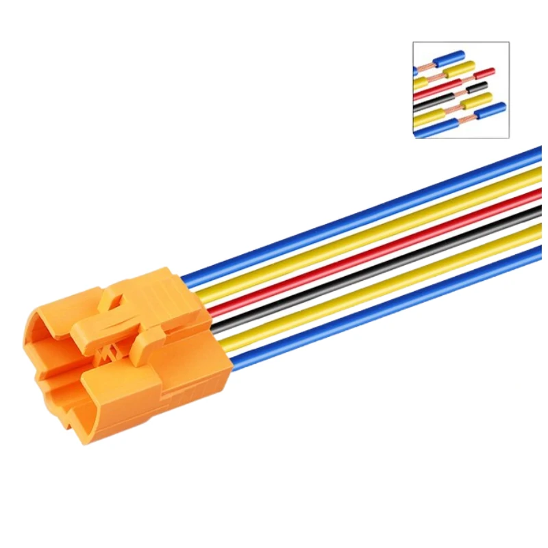 Connector and Cable for 22mm Push Button 10A - 6 wires