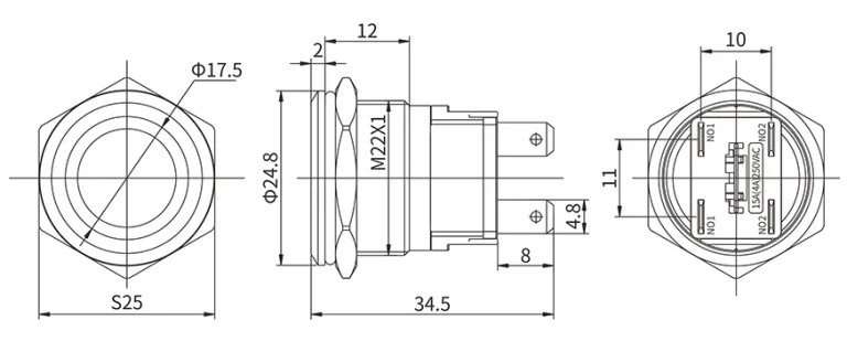 Push Button - 22mm