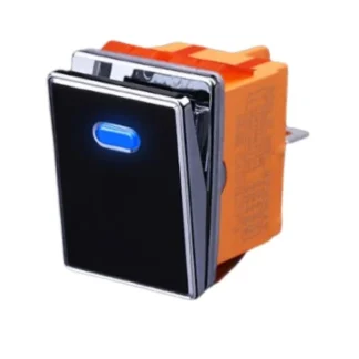 Rocker Switch - Black - Blue LED - 16A