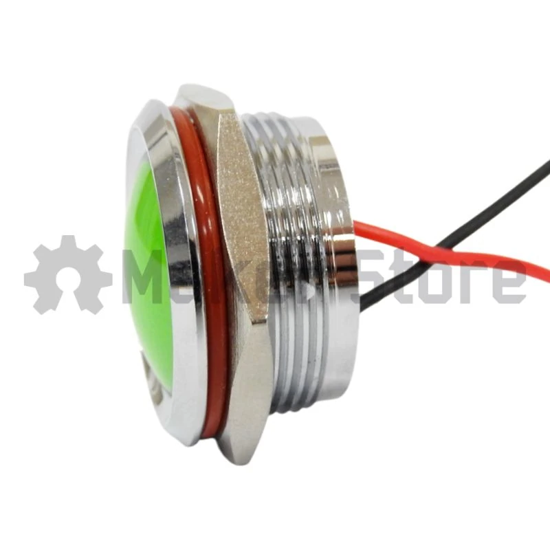 LED Indicator - 22mm - 9-24V - Green - Image 3