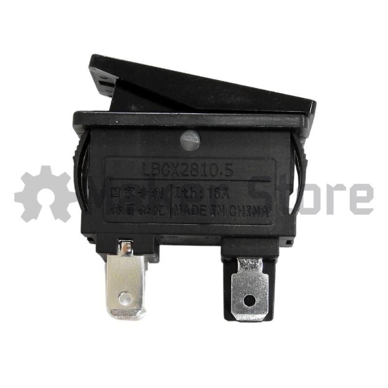 Slim Rocker Switch - Black - Green LED - 16A - Image 3