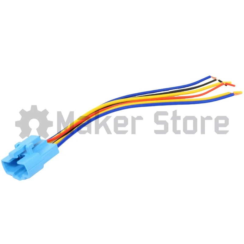 Connector and Cable for 22mm Push Button 10A - 6 wires - Blue - Image 4