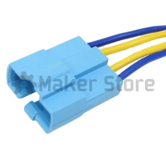 Connector and Cable for 22mm Push Button 10A - 4 wires - Blue