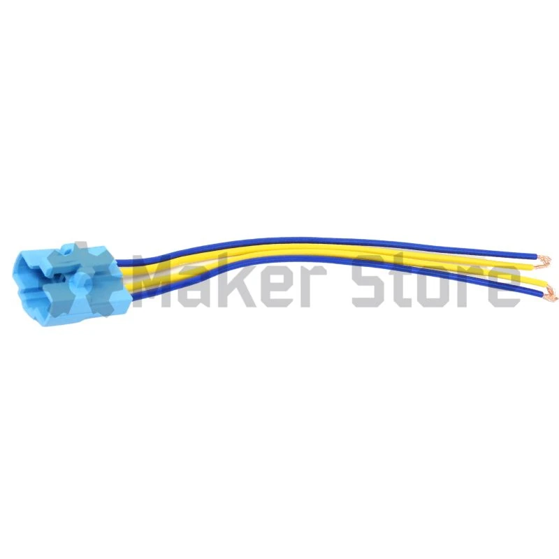 Connector and Cable for 22mm Push Button 10A - 4 wires - Blue - Image 3