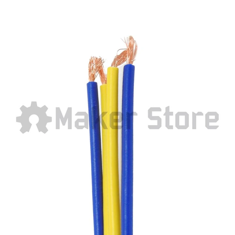 Connector and Cable for 22mm Push Button 10A - 4 wires - Blue - Image 4
