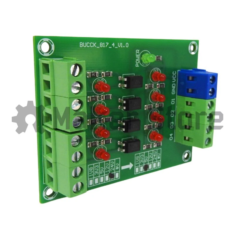 Optocoupler Isolator 4 Channel Module - 24V to 5V Level Signal Converter - Image 4