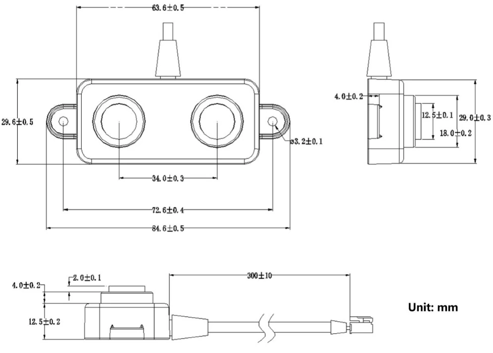 A02YYUW Waterproof Ultrasonic Sensor