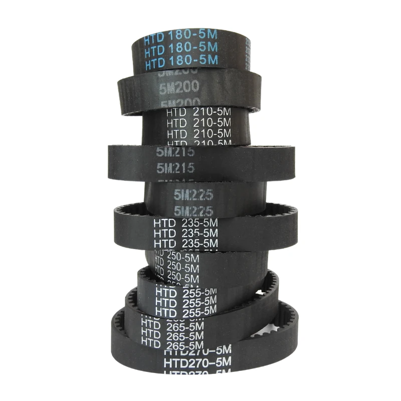 HTD5M Closed Loop Timing Belt - 15mm Width - (180mm - 270mm)