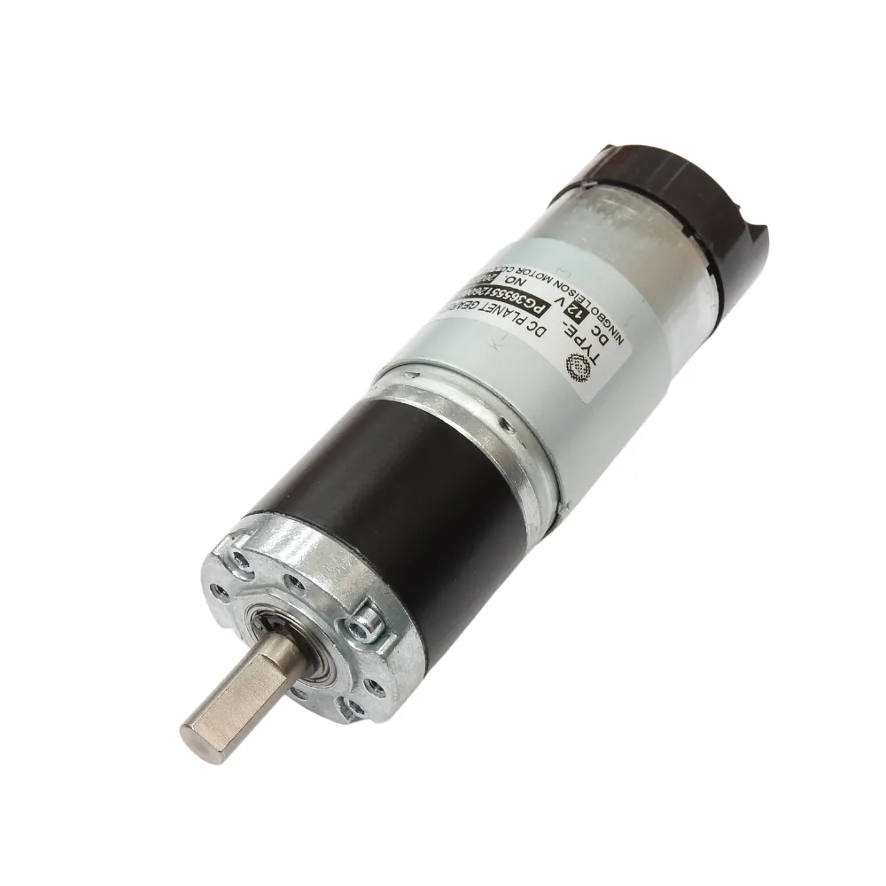 12V 36mm Planetary Geared DC Motor - High Torque 195RPM - With Encoder - Makerbotics