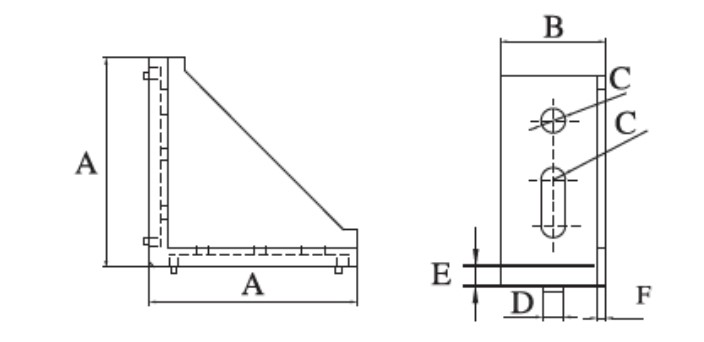 4 Hole Inside Corner Bracket - 40 Series
