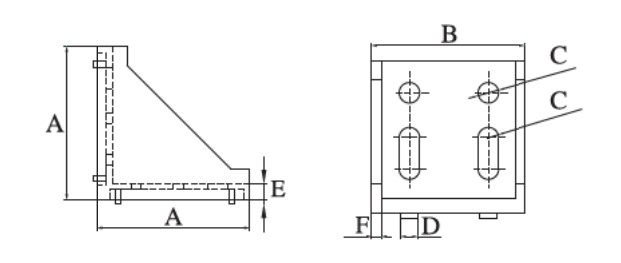 4x4 Hole Inside Corner Bracket A - 40 Series
