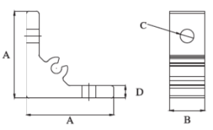 2 Hole 90 Degree Corner Bracket - Type B - 40 Series