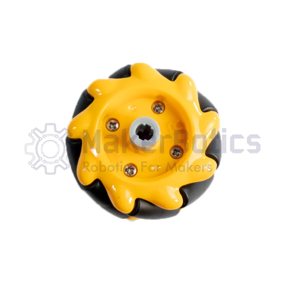 48mm Mecanum Wheels with Coupling (Left/Right Pair) - MakerBotics - Image 4