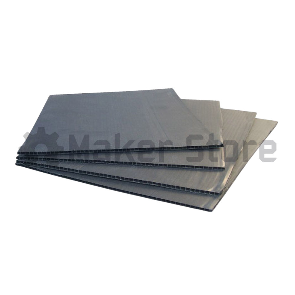 mat-corflute-black-stack