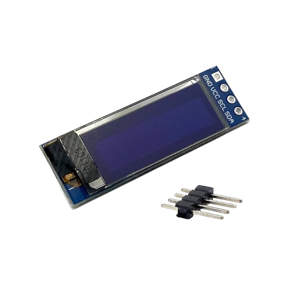 0.91 Inch OLED White Display - I2C - MakerBotics