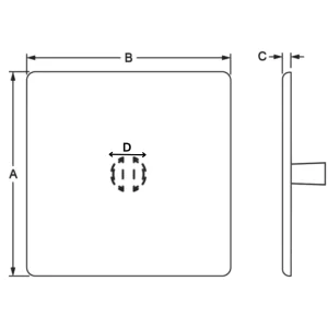 BRAC 40S ENDCAP 40X40 C Dimensions