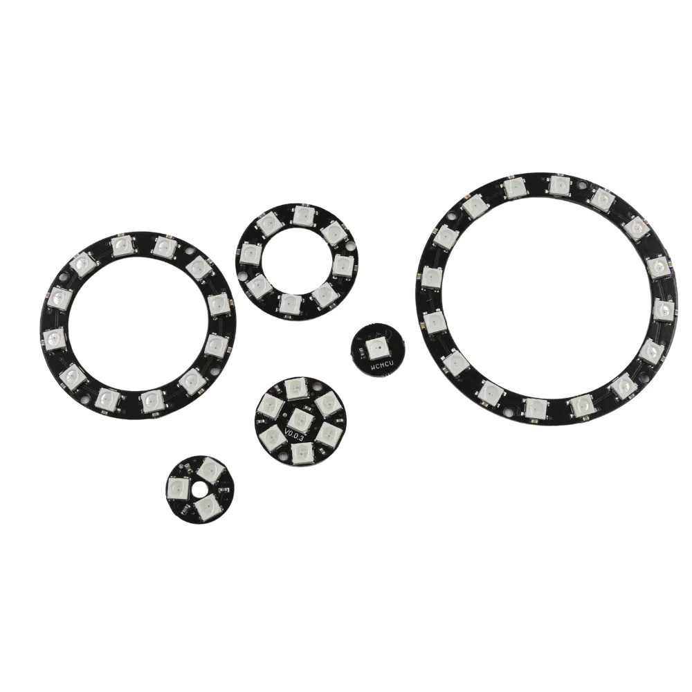 Addressable WS2812 5050 RGB Neopixel Rings - 1-16 Bit MakerBotics