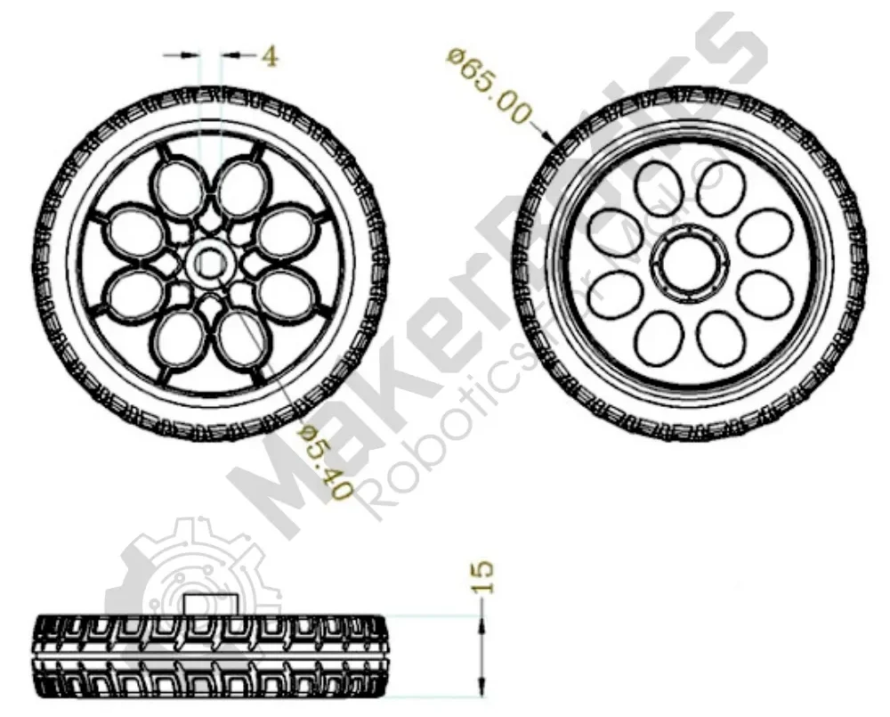 65mm Robot Wheels 