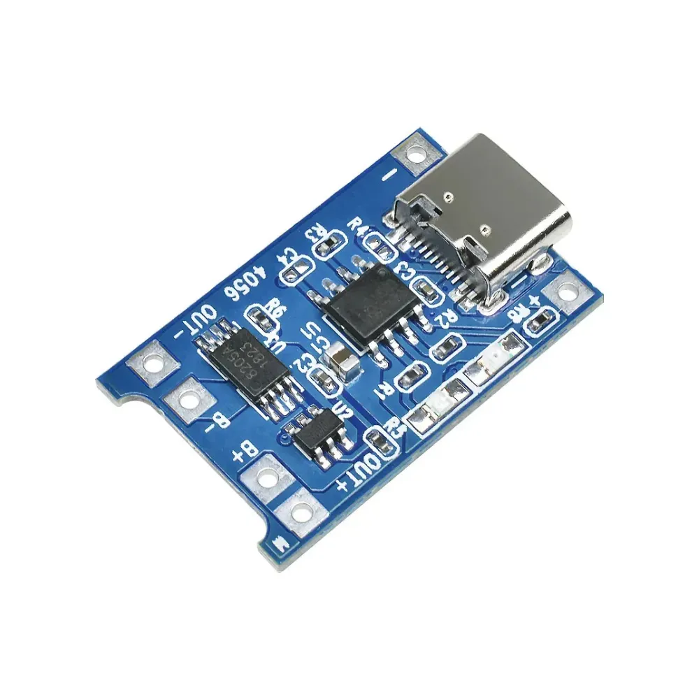TP4056 3.7V Lithium Battery Charger Module - USB/Solar Input - MakerBotics