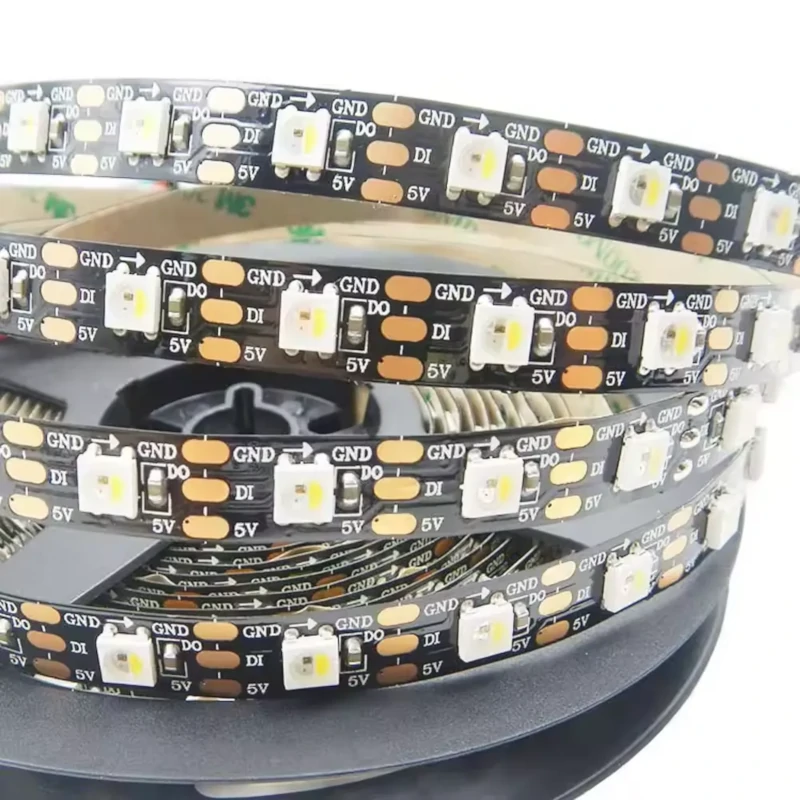 Programmable SK6812 60 LEDs per Metre IP65 Black LED Strip - Image 3