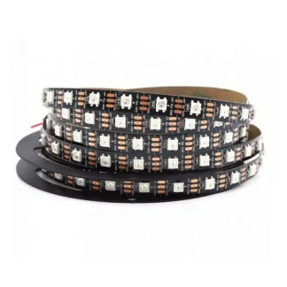 Programmable WS2812B 60 LEDs per Meter IP20 Black LED Strip
